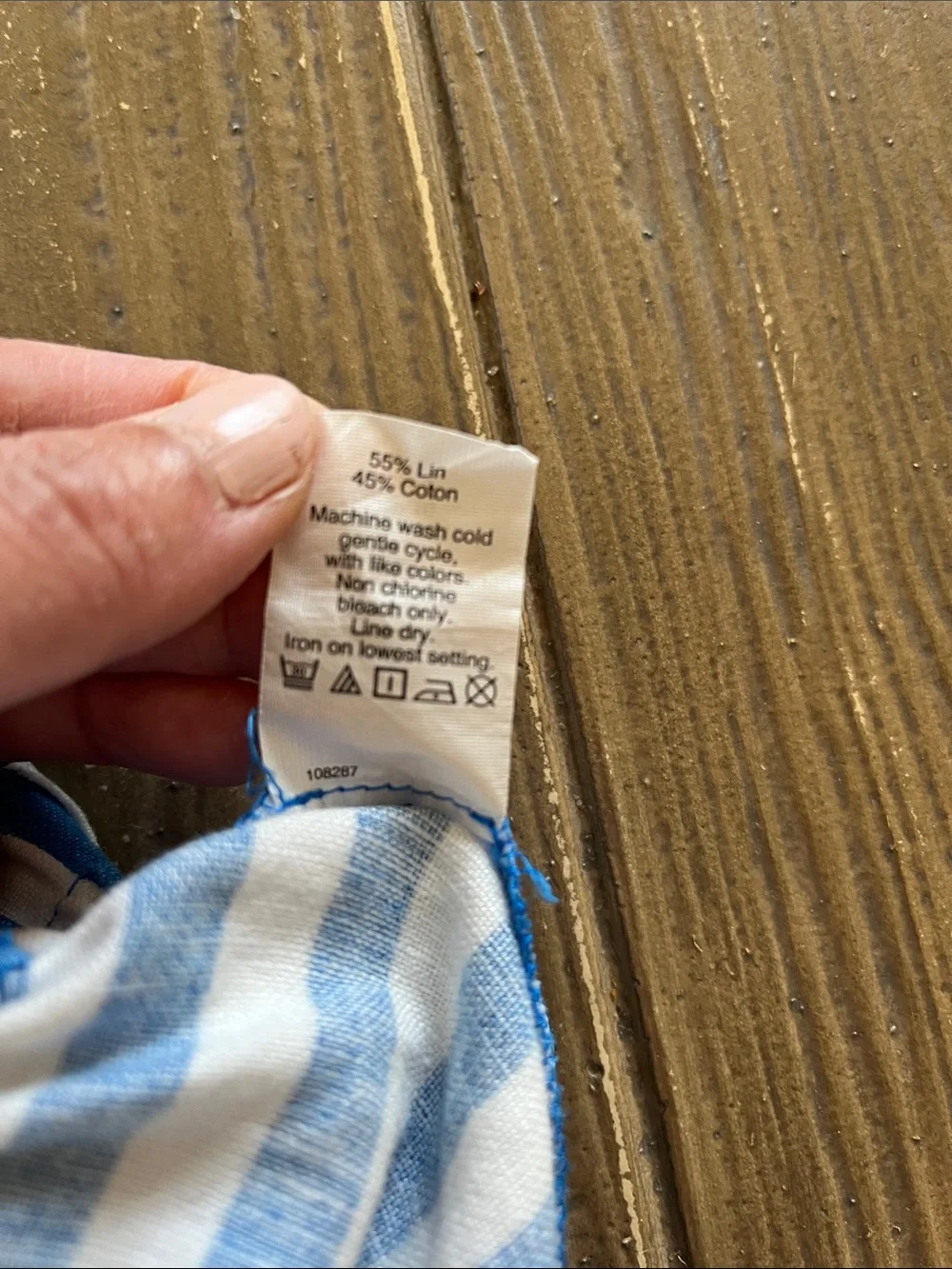 J.Crew Blue & White Striped Linen & Cotton Blend Shorts